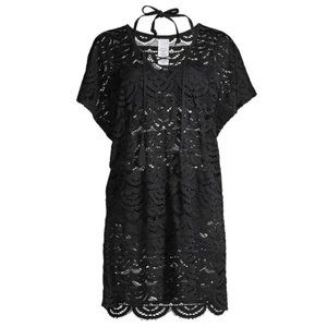 Black Crochet Cover Up - NWT